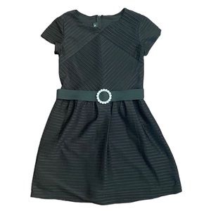 Ally B. Girl’s Black Ribbed Party Dress